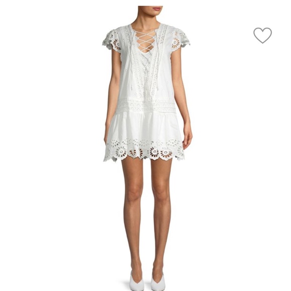 Free people Esperanza Eyelet Mini Dress sz L - Picture 7 of 11